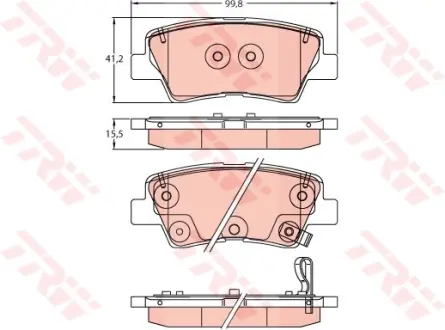 Тормозные колодки TRW automotive ""GDB2242"