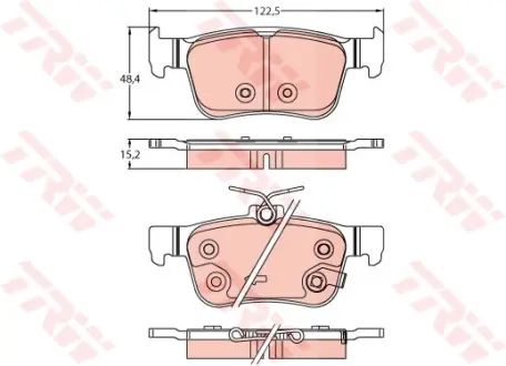 Тормозные колодки TRW automotive ""GDB2256"
