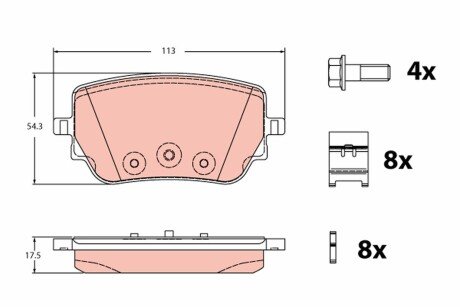 Тормозные колодки trw automotive GDB2331 на Мерседес B-Class w247