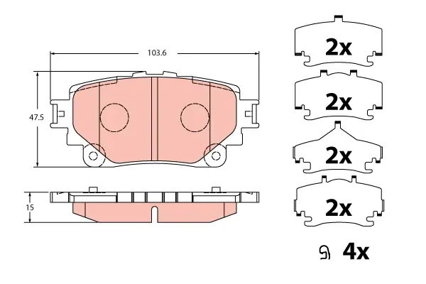 Тормозные колодки TRW automotive GDB2343"