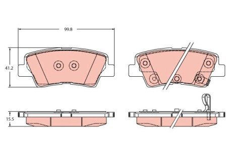 Тормозные колодки trw automotive GDB2353" на Киа Оптима jf