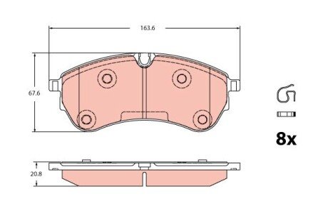 Тормозні (гальмівні) колодки trw automotive GDB2362" на Фольксваген Крафтер