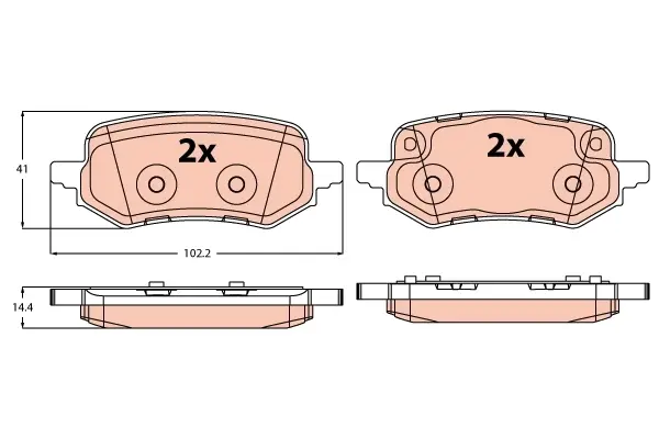 Тормозные колодки TRW automotive GDB2367"
