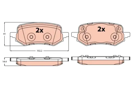 Тормозные колодки TRW automotive GDB2367"