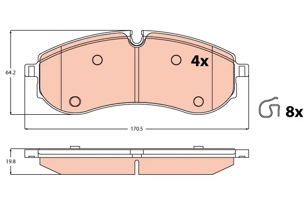 Тормозные колодки TRW automotive GDB2382"