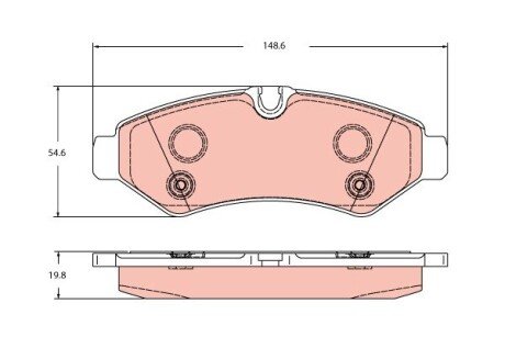 Тормозные колодки trw automotive GDB2422" на Мерседес Sprinter w907/w910