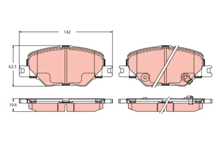 Тормозні (гальмівні) колодки TRW automotive GDB2424