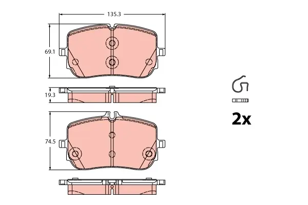 Тормозные колодки TRW automotive GDB2433"