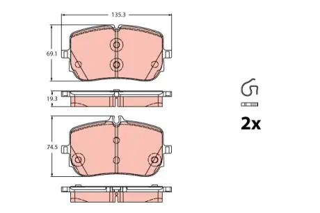 Тормозные колодки TRW automotive GDB2433"