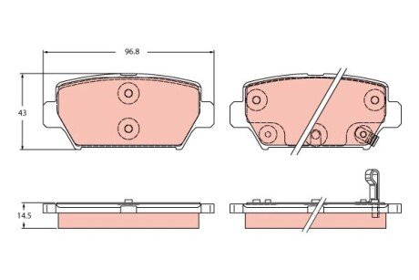 Тормозные колодки trw automotive GDB2435"