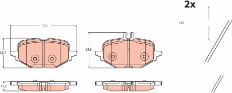 Тормозные колодки trw automotive GDB2471" на Мерседес C-Class S206