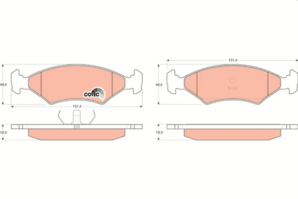 Тормозные колодки TRW automotive GDB255