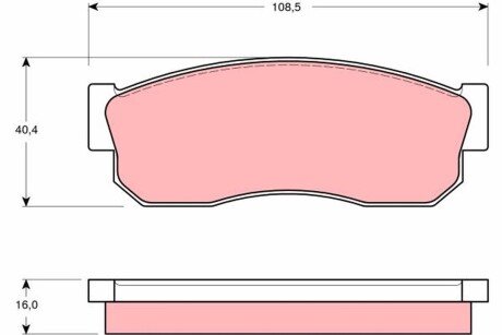 Тормозные колодки trw automotive ""GDB288" на Ниссан Sunny b12