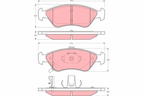 Тормозні (гальмівні) колодки trw automotive GDB3173