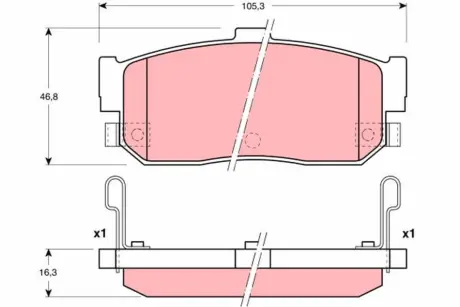 Тормозные колодки TRW automotive GDB3181
