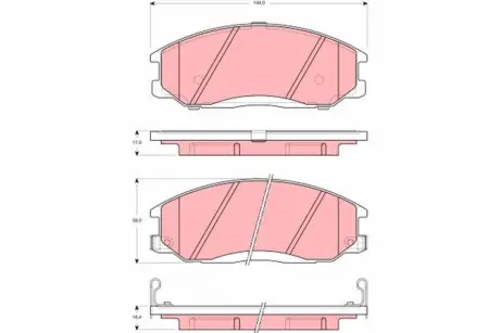 Тормозные колодки TRW automotive GDB3257