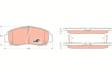 Тормозні (гальмівні) колодки TRW automotive GDB3268
