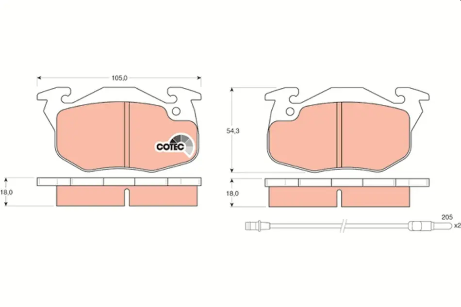 Тормозные колодки TRW automotive GDB327