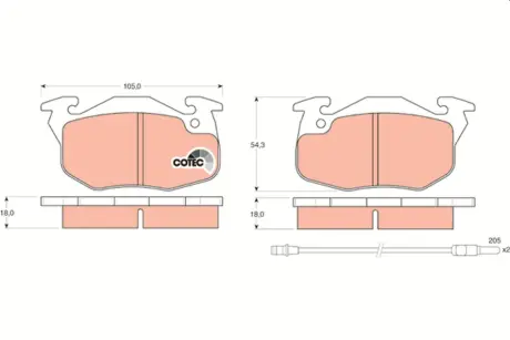 Тормозные колодки TRW automotive GDB327