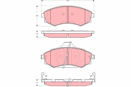 Передние тормозные колодки trw automotive GDB3283 на Киа Маджентис 2007