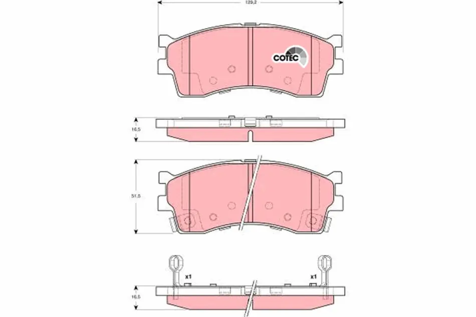 Тормозні (гальмівні) колодки TRW automotive GDB3285 (фото 1)