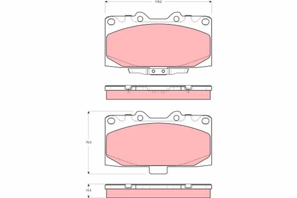 Тормозные колодки TRW automotive GDB3307