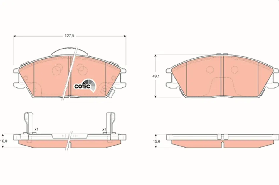 Тормозные колодки TRW automotive GDB3331