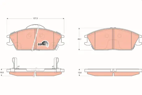 Тормозные колодки TRW automotive GDB3331