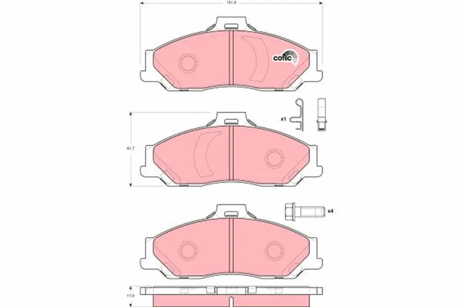 Тормозные колодки TRW automotive GDB3353