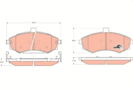 Тормозные колодки TRW automotive GDB3378