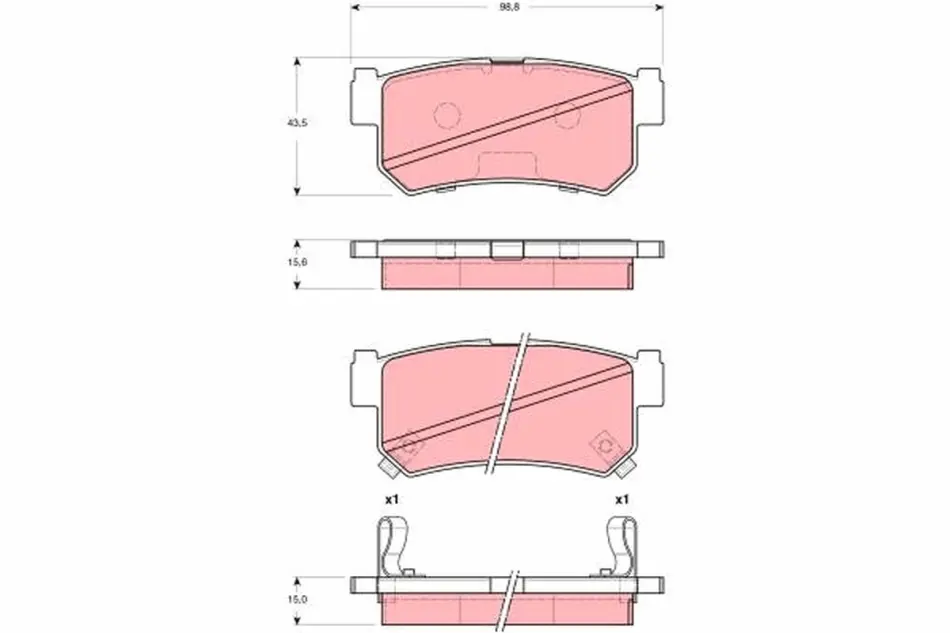 Тормозные колодки TRW automotive GDB3382