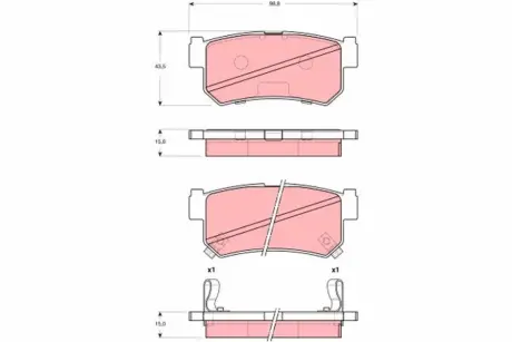 Тормозные колодки TRW automotive GDB3382