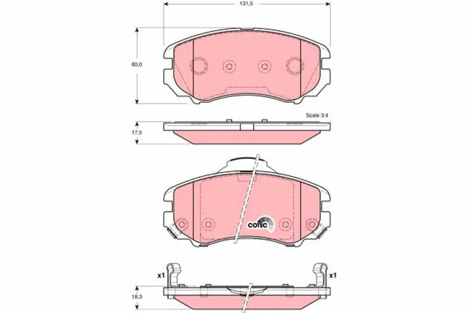 Тормозні (гальмівні) колодки TRW automotive GDB3386 (фото 1)