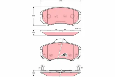 Тормозні (гальмівні) колодки TRW automotive GDB3386