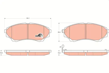 Тормозные колодки TRW automotive GDB3403