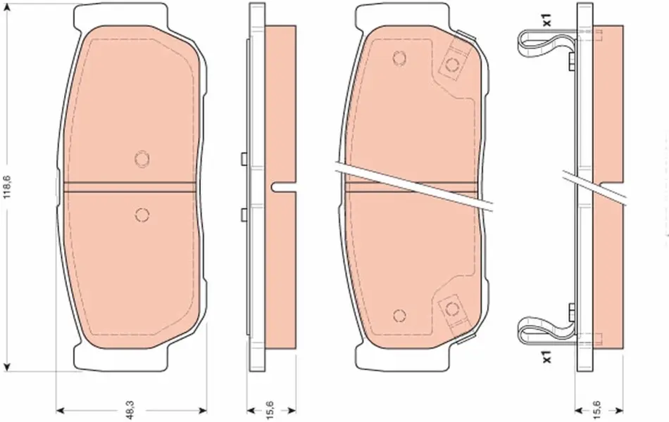 Тормозные колодки TRW automotive GDB3413