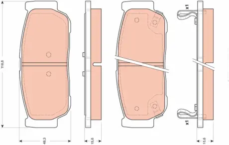Тормозные колодки TRW automotive GDB3413