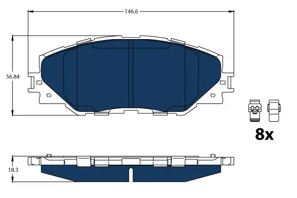 Тормозні (гальмівні) колодки TRW automotive GDB3424BTE (фото 1)