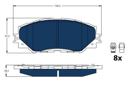 Тормозные колодки trw automotive GDB3425BTE на Тойота Приус