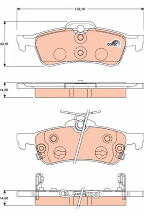 Тормозные колодки TRW automotive GDB3458