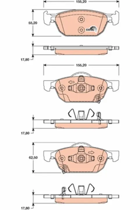 Передние тормозные колодки TRW automotive GDB3476