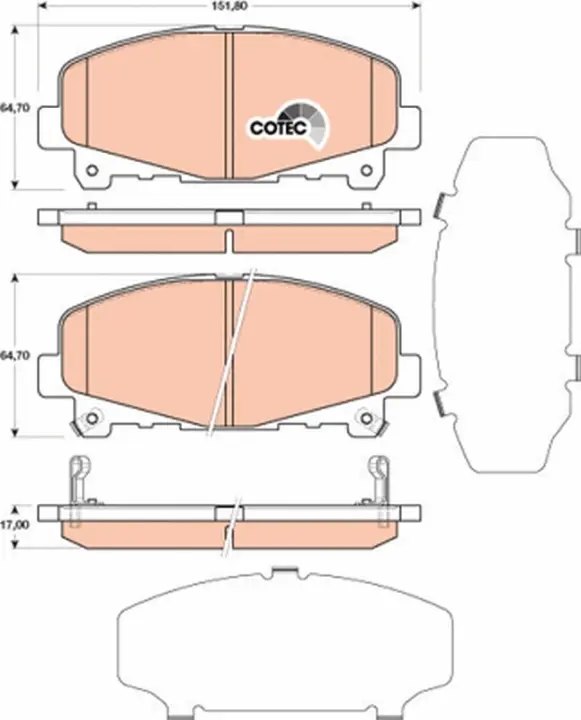 Тормозные колодки TRW automotive GDB3477
