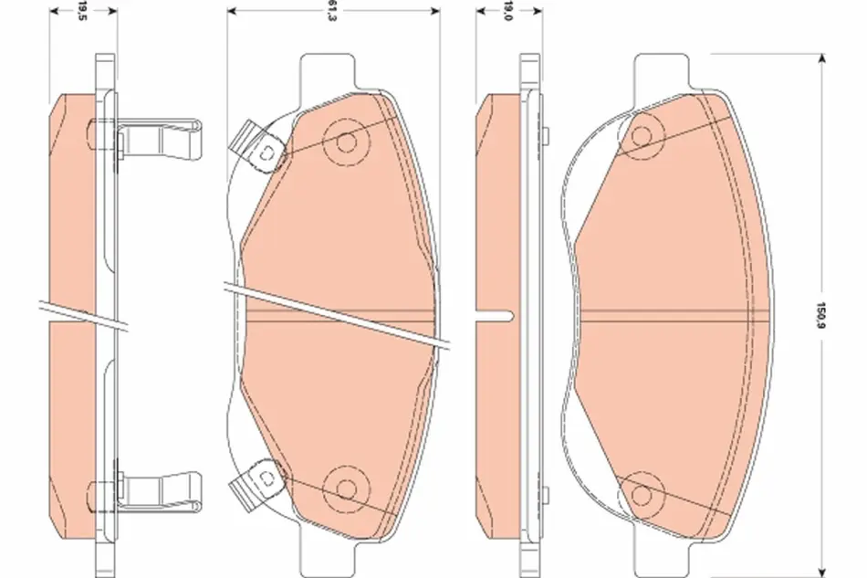 Тормозные колодки TRW automotive GDB3511