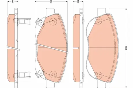 Тормозні (гальмівні) колодки TRW automotive GDB3511
