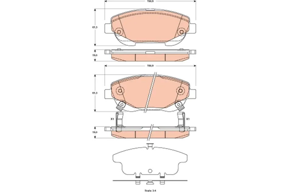 Тормозные колодки TRW automotive GDB3518