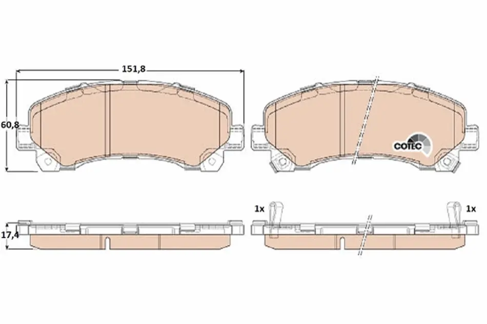 Тормозные колодки TRW automotive GDB3545