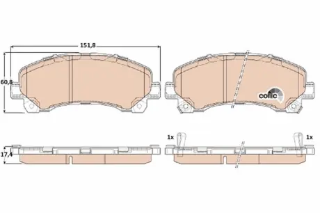 Тормозные колодки TRW automotive GDB3545