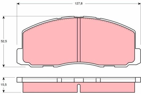 Тормозні (гальмівні) колодки trw automotive ""GDB355" на Митсубиси Галант