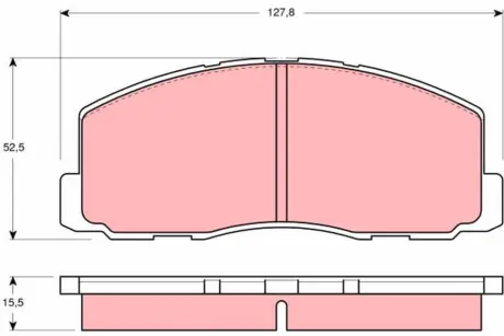 Тормозні (гальмівні) колодки TRW automotive ""GDB355"