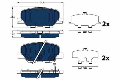 Тормозні (гальмівні) колодки trw automotive GDB3583BTE на Митсубиси Аутлендер 3